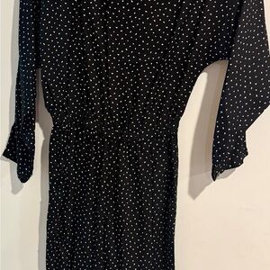 Elegant Black Polka Dot Dress